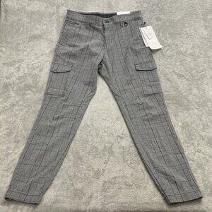 Projek Raw Pants Mens 32 Gray Striped Stretch Tech Acti Flex Breathable Pockets